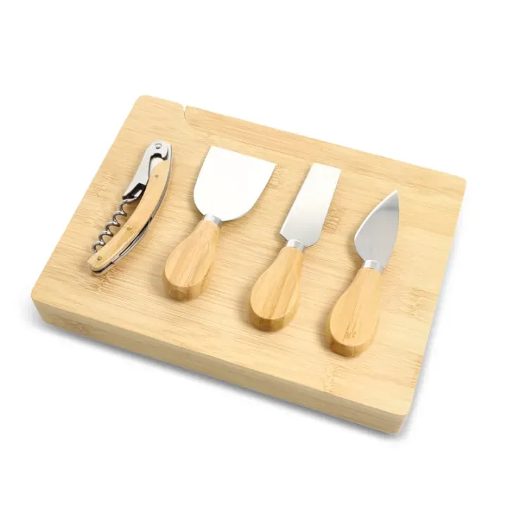 4pc Bamboo cheese  wine serving set - LT94495 (N0094)